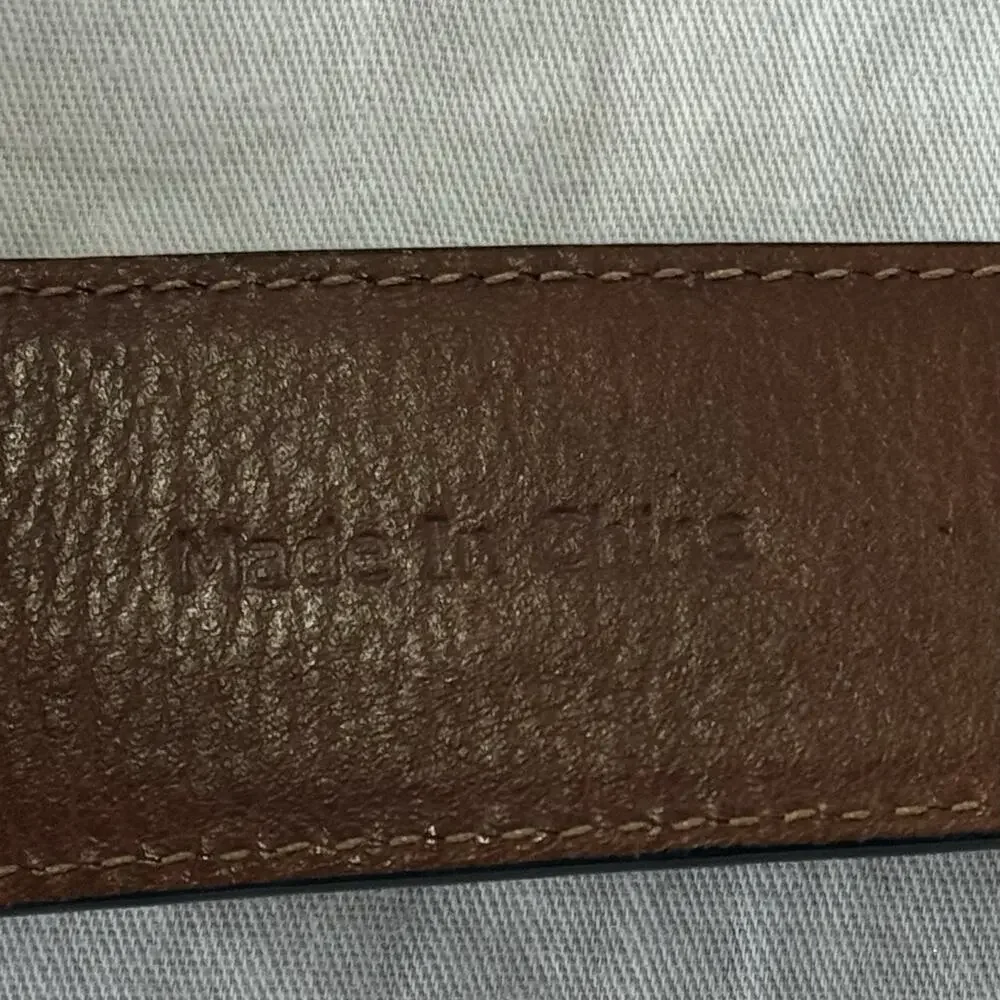 Johnston & Murphy Mens Black Leather Dress Belt SZ 36 Edge Raised Channel Stitch